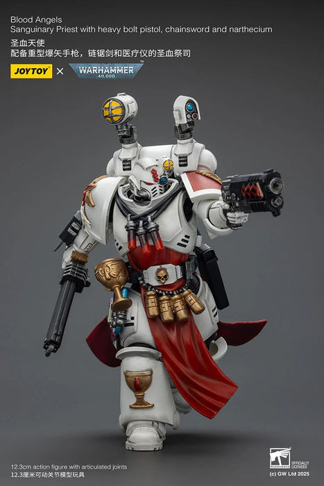 Blood Angels Sanguinary Priest with Heavy bolt pistol, chainsword and narthecium | 1/18 Scale Action Figure | JOY TOY