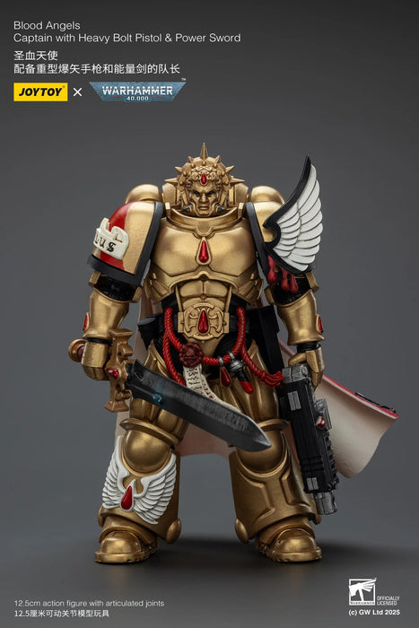 Blood Angels Captain with Heavy Bolt Pistol & Power Sword (Sanguinary) | 1/18 Scale Action Figure | JOY TOY