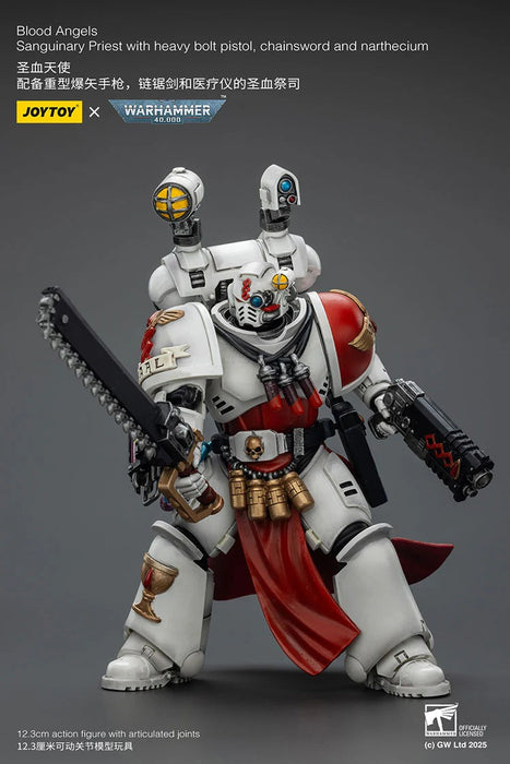 Blood Angels Sanguinary Priest with Heavy bolt pistol, chainsword and narthecium | 1/18 Scale Action Figure | JOY TOY