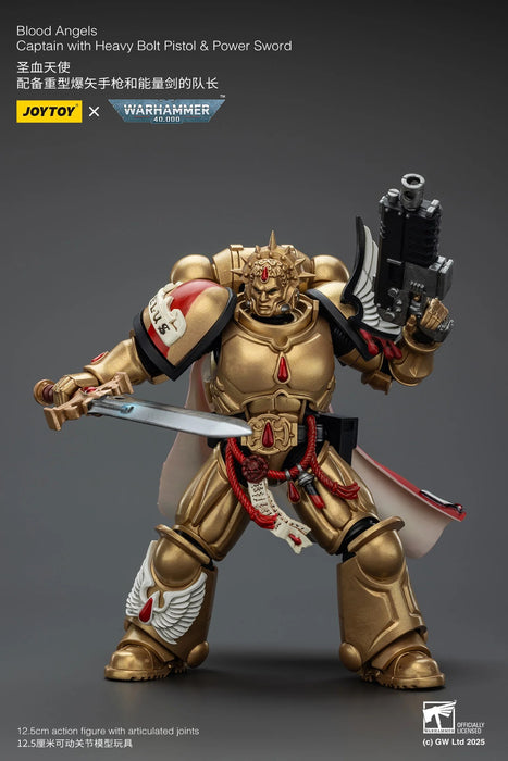 Blood Angels Captain with Heavy Bolt Pistol & Power Sword (Sanguinary) | 1/18 Scale Action Figure | JOY TOY