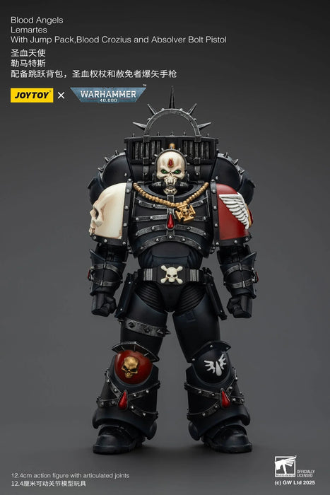 [RERUN PREORDER] Blood Angels Lemartes With Jump Pack Blood Crozius and Absolver Bolt Pistol | WARHAMMER 40K Action Figure | JOYTOY