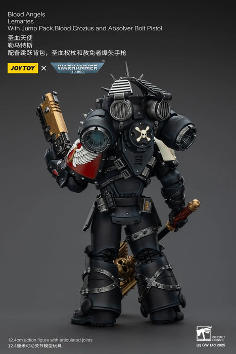 [RERUN PREORDER] Blood Angels Lemartes With Jump Pack Blood Crozius and Absolver Bolt Pistol | WARHAMMER 40K Action Figure | JOYTOY