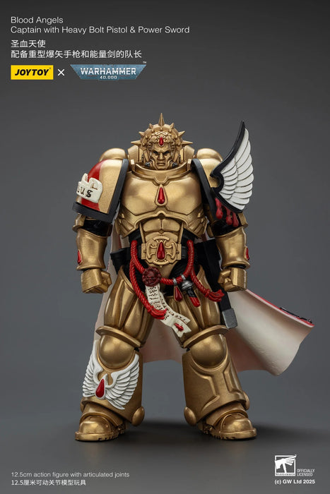 Blood Angels Captain with Heavy Bolt Pistol & Power Sword (Sanguinary) | 1/18 Scale Action Figure | JOY TOY
