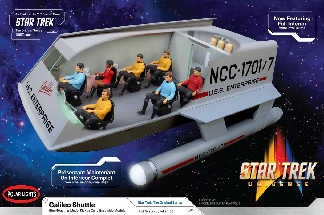 Polar Lights 1/32 Star Trek Galileo Shuttlecraft w/Full Interior & 7 Figures | Model Kits | Polar Lights