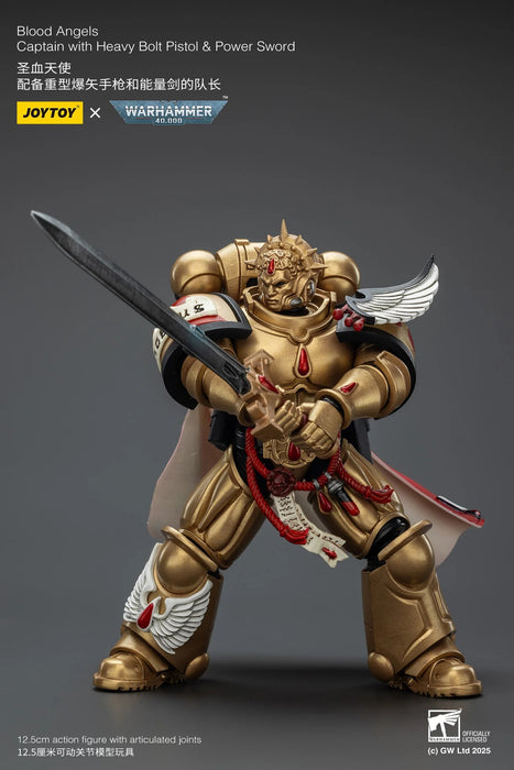 Blood Angels Captain with Heavy Bolt Pistol & Power Sword (Sanguinary) | 1/18 Scale Action Figure | JOY TOY