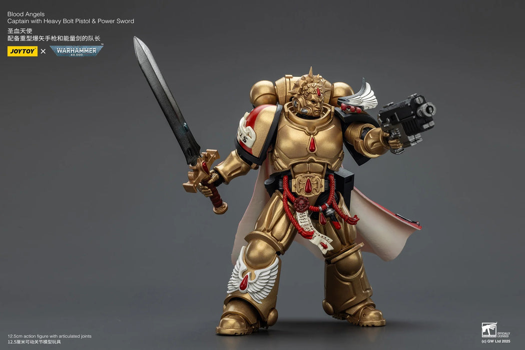 Blood Angels Captain with Heavy Bolt Pistol & Power Sword (Sanguinary) | 1/18 Scale Action Figure | JOY TOY