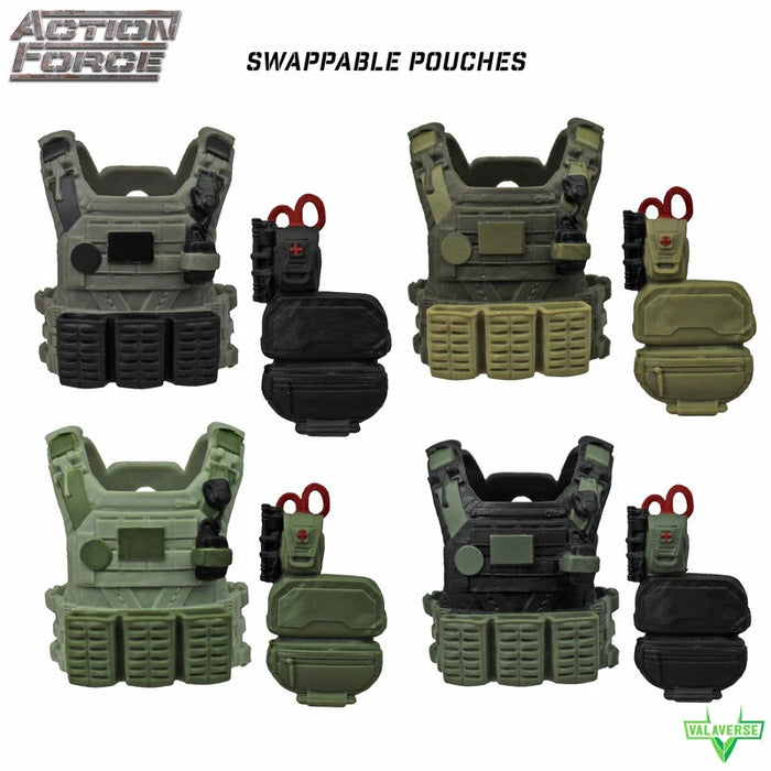 Tactical Field Gear Tin Set | 1/12 Scale Action Figure Accessories | Valaverse