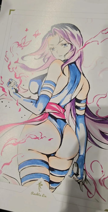 Psylocke Art Print | Marvel Comics | By Rachta Lin