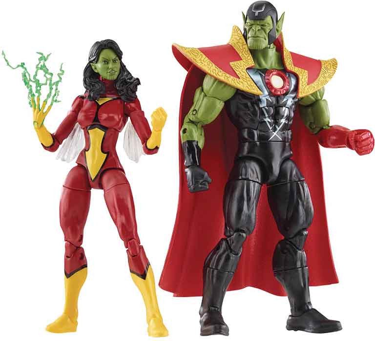 Marvel Legends Avengers 6 Inch Action Figure 2-Pack - Skrull Queen and Super-Skrull