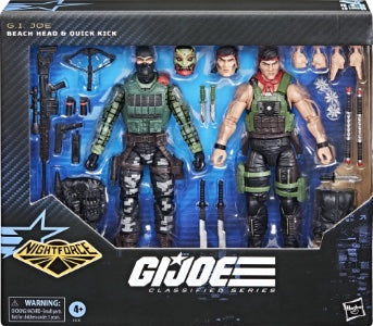 G.I. Joe 6" Classified Series Night Force Beach Head & Quick Kick | Action Figure | Hasbro