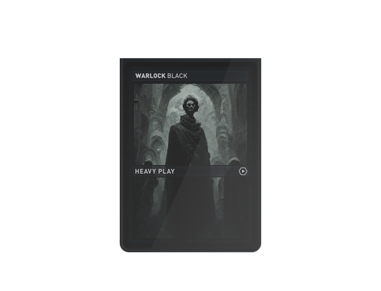 Heavy Play: Curved Sleeves: Warlock Black Standard (100ct)