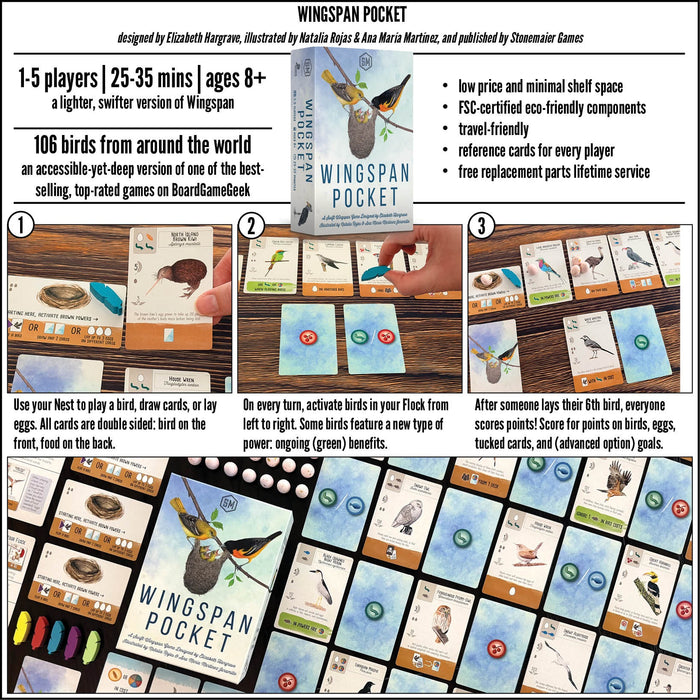 Wingspan Pocket | Board Game | Stonemaier Games