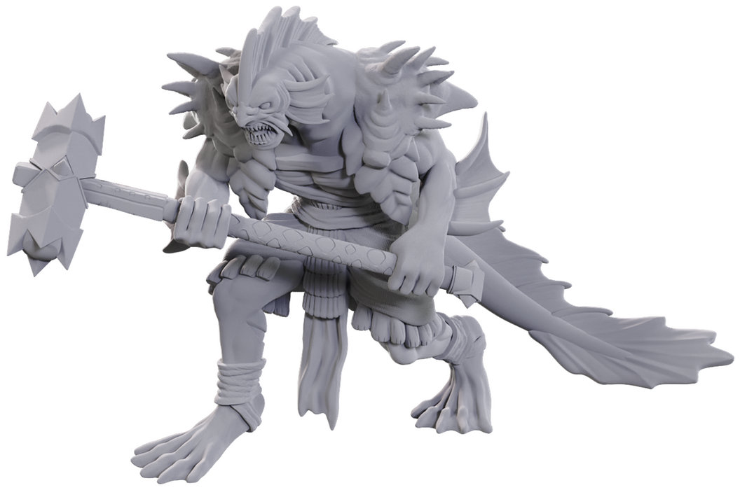 DND UNPAINTED MINIS WV25 SAHUAGIN CORAL SMASHER