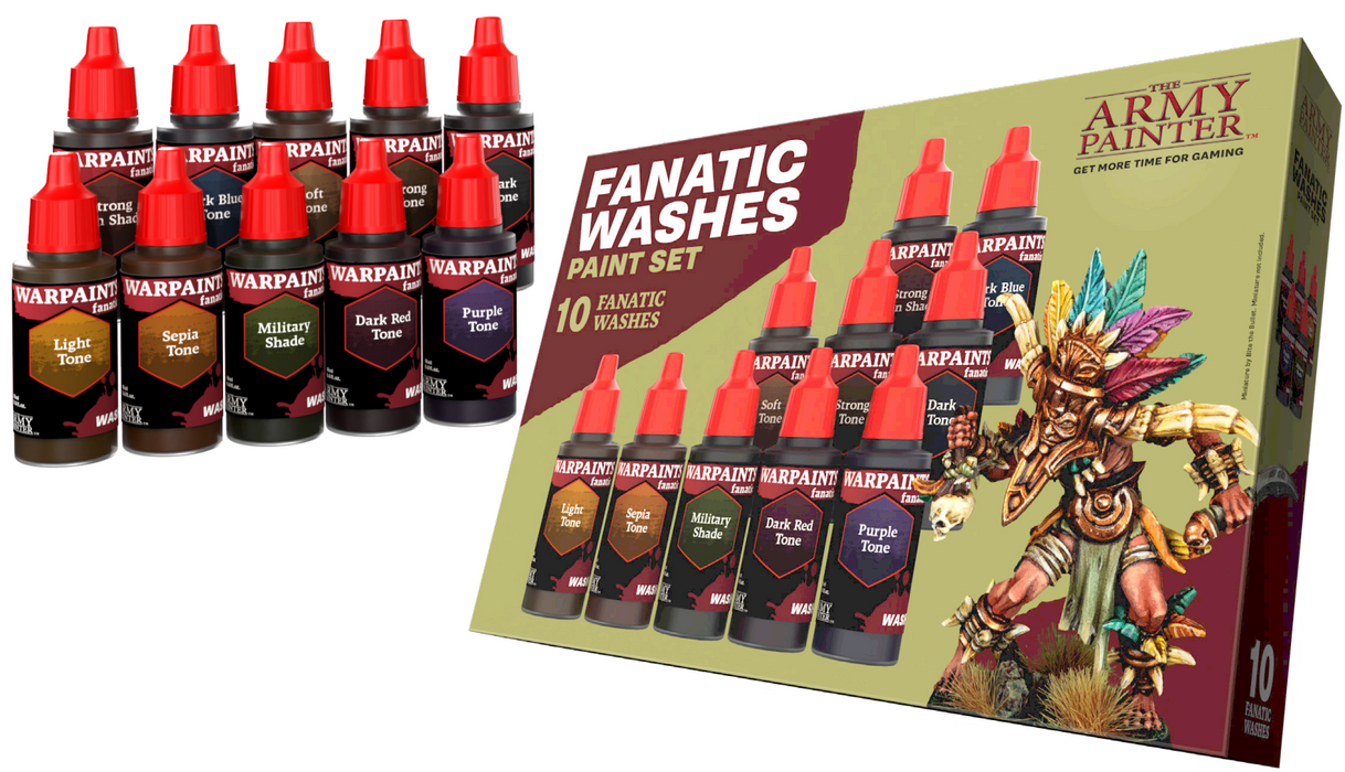 WARPAINTS: FANATIC WASHES PAINT SET (Army Painter Paint Set)