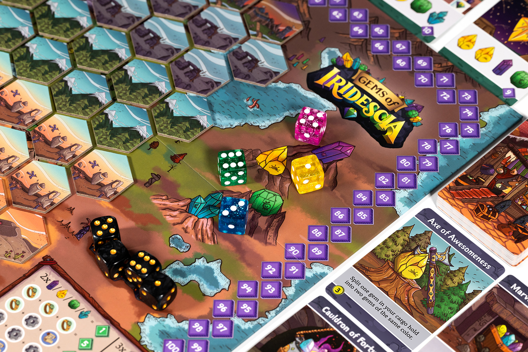 Gems of Iridescia | Boardgame | Deluxe Iridescent Edition