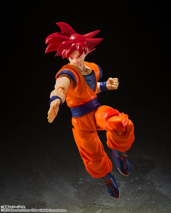 TAMASHII NATIONS DRAGON BALL SUPER SAIYAN GOD SON GOKU INSTILLED WITH THE LIGHT OF RIGHTEOUS HEARTS S.H. FIGUARTS