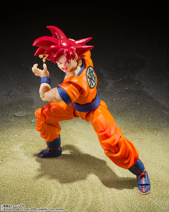 TAMASHII NATIONS DRAGON BALL SUPER SAIYAN GOD SON GOKU INSTILLED WITH THE LIGHT OF RIGHTEOUS HEARTS S.H. FIGUARTS