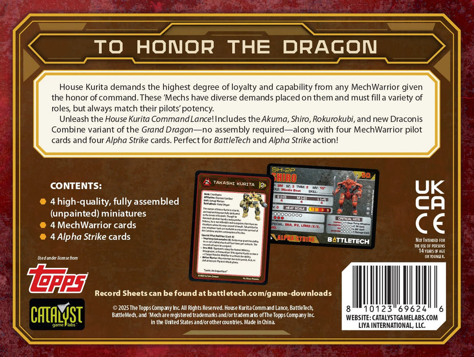 House Kurita Command Lance | Battletech | Catalyst Game Labs