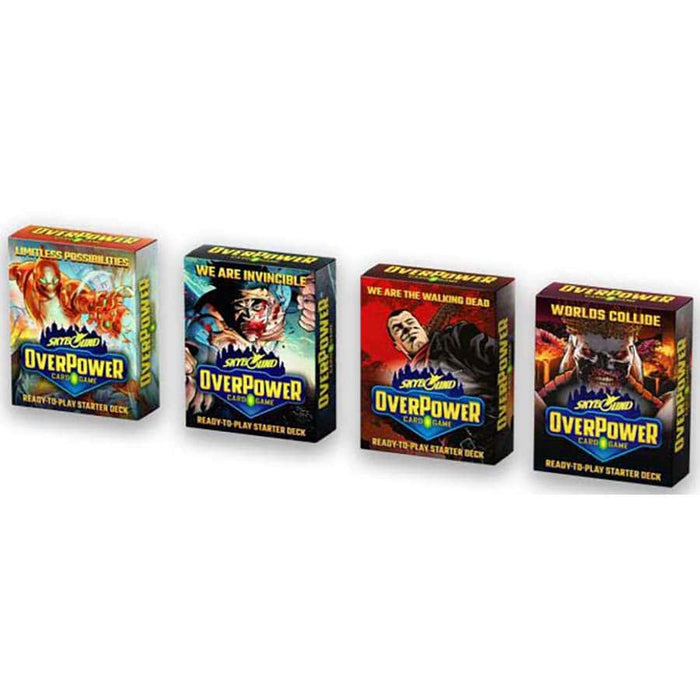 [PREORDER AUGUST 2026] OVERPOWER: SKYBOUND INVINCIBLE AND WALKING DEAD STARTER DECK SET (OF 4) | TCG | LRG