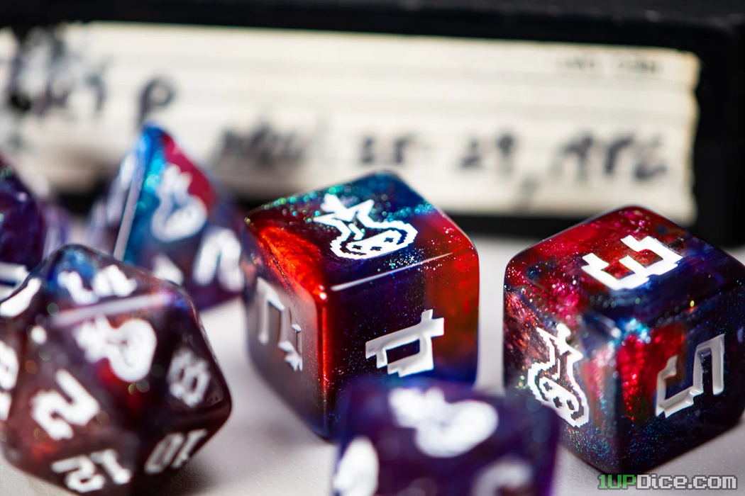 1UP Dice Elixir of Vitality | RPG Polyhedral Dice Set | Infinite Black