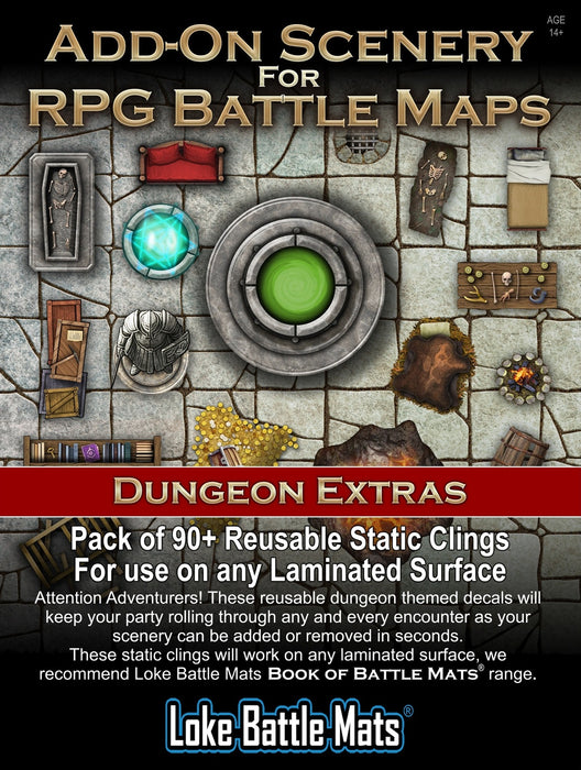 ADD ON SCENERY FOR RPG MAPS DUNGEON EXTRAS | DND Supplies | Loke Battle Mats