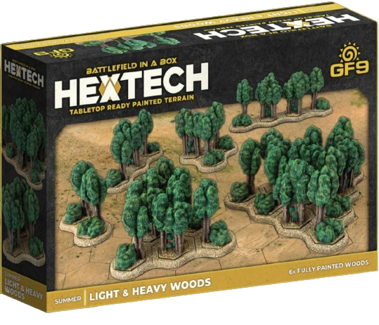 BATTLEFIELD IN A BOX: HEXTECH SUMMER LIGHT & HEAVY WOODS (X6 GREEN)