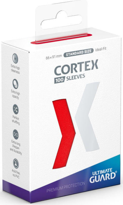 UG SLEEVES CORTEX STD GLOSSY RED 100CT