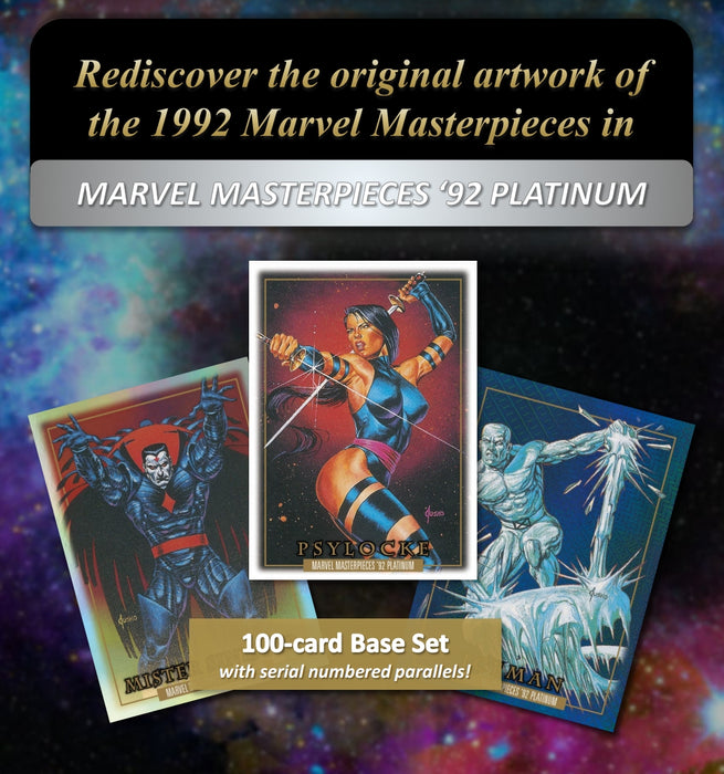 MARVEL MASTERPIECES '92 PLATINUM TRADING CARDS