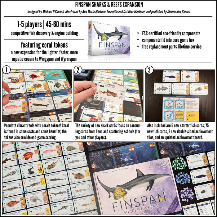 Sharks and Reefs Expansion | Finspan | Boardgame