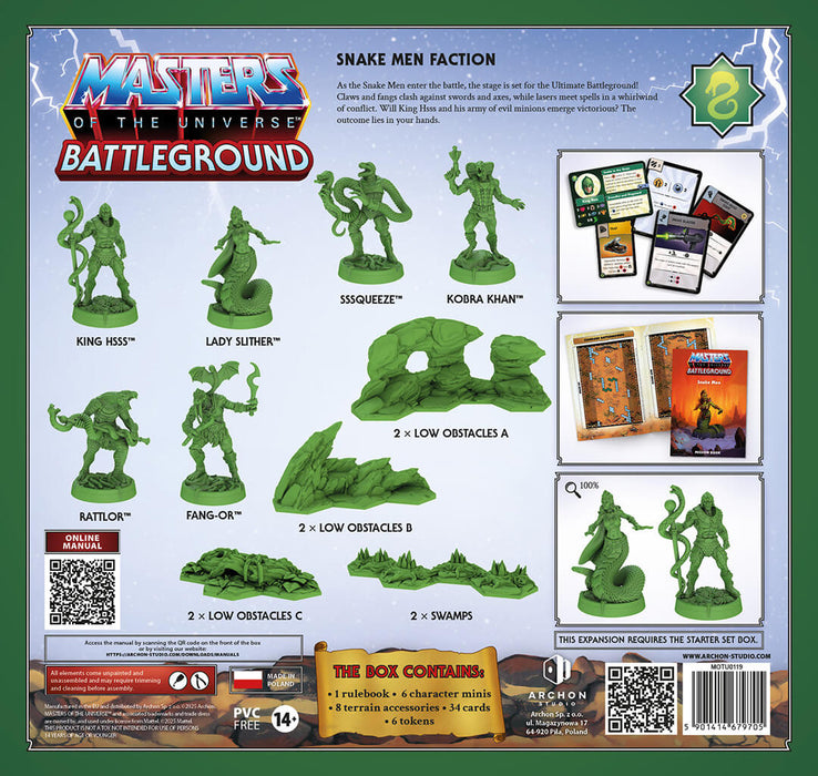 MOTU BATTLEGROUND WAVE 8: SNAKE MEN FACTION | Miniature Game | Archon Studios