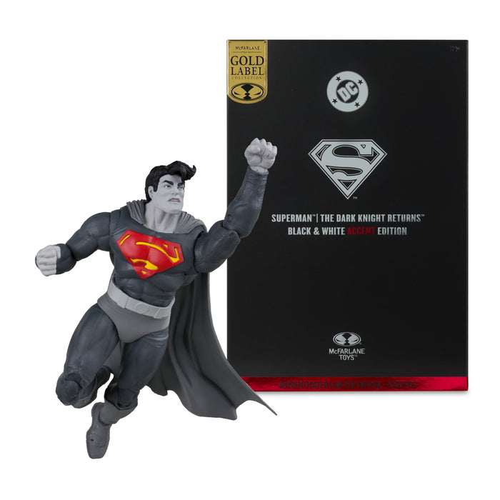 DC MULTIVERSE 7" - SUPERMAN (DARK KNIGHT RETURNS) (B&W WITH ACCENT) (GOLD LABEL)