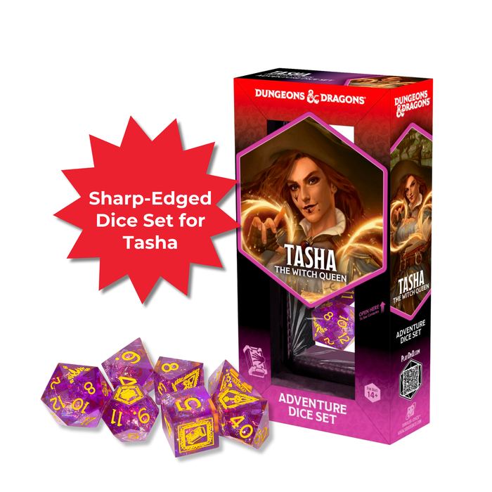 Tasha the Witch Queen | Dungeons & Dragons RPG Adventure Sharp Edge Dice Set | Sirius Dice