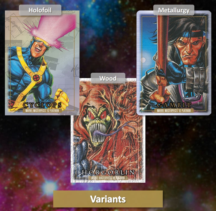 MARVEL MASTERPIECES '92 PLATINUM TRADING CARDS