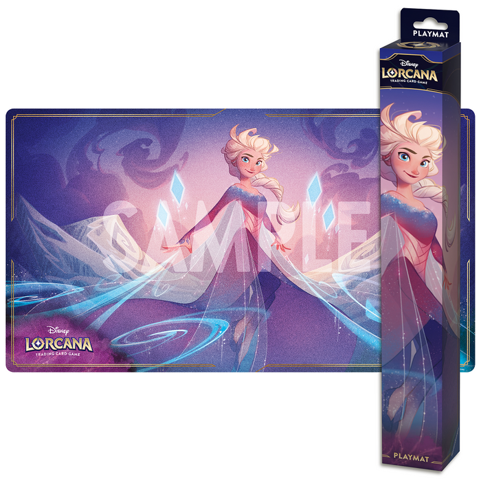 DISNEY LORCANA PLAYMAT ELSA AZURITE SEA SET