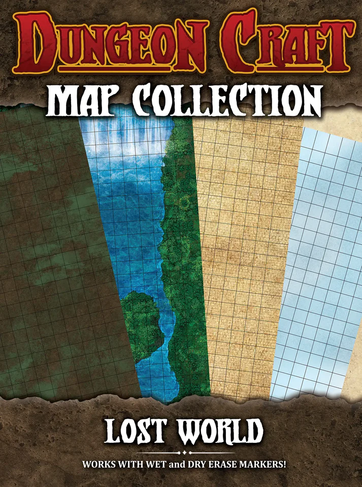 DUNGEON CRAFT BATTLE MAP: LOST WORLD 4PK — Heroes World