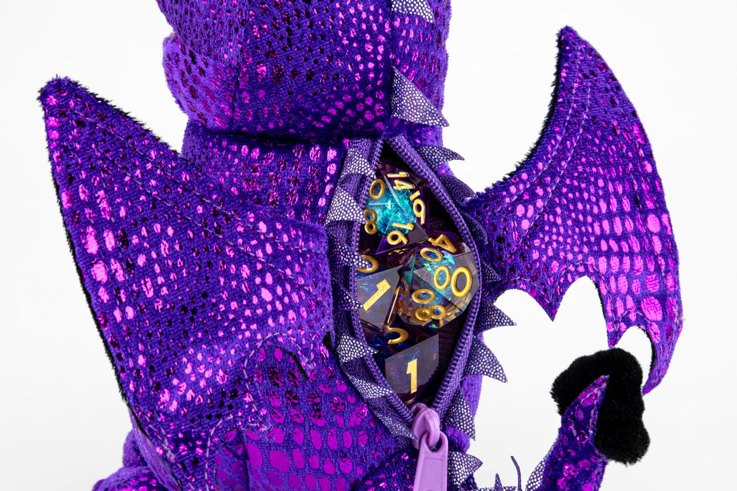 PLUSH DICE BAG PURPLE DRAGON | DnD Accessories | Fanroll