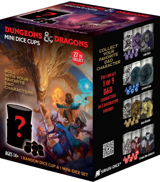 Dungeons & Dragons Mini Dice Cups Series 2 | Dungeons & Dragons RPG | Sirius Dice