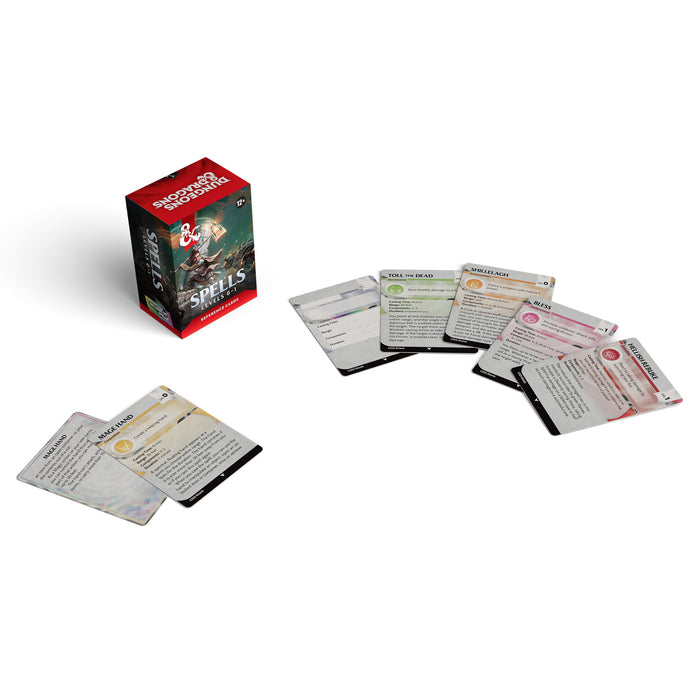 [PREORDER] Reference Cards Spells 1 | Levels 0-1 | Dungeons & Dragons RPG