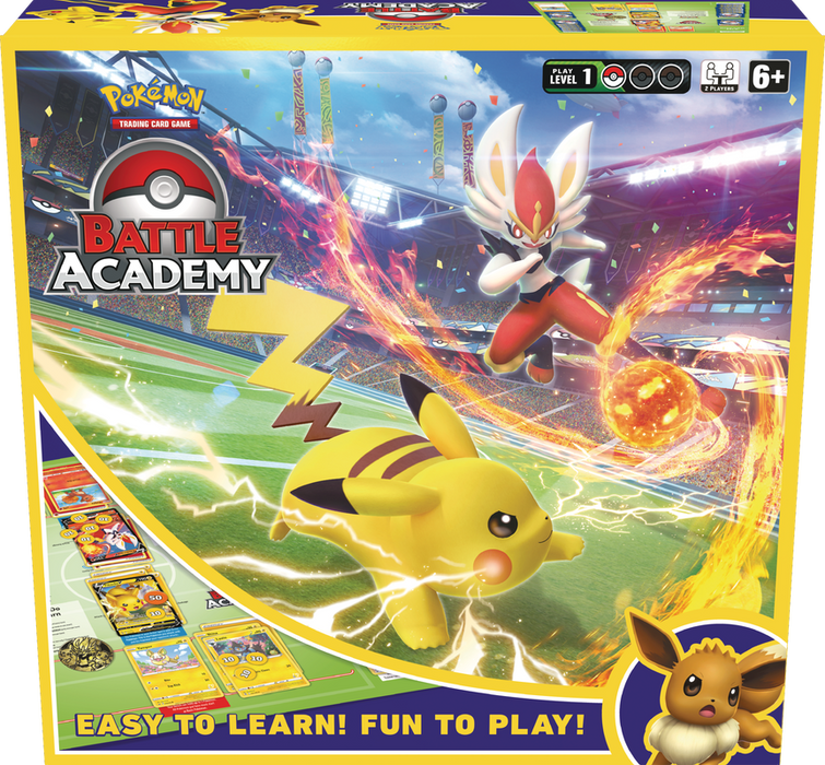 POKEMON BATTLE ACADEMY (Cinderace V, Pikachu V, or Eevee V)