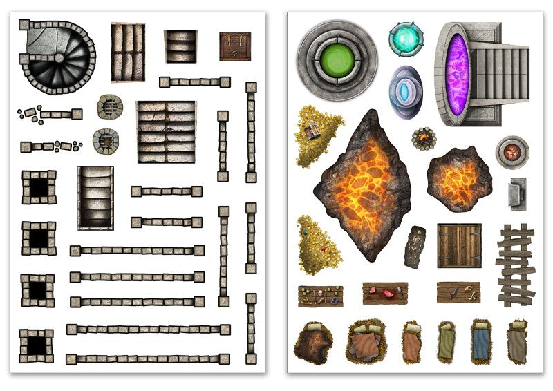 ADD ON SCENERY FOR RPG MAPS DUNGEON EXTRAS | DND Supplies | Loke Battle Mats