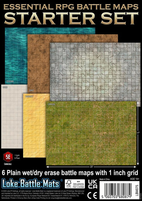 Starter Set | Essential RPG Battle Maps | Loke Battle Mats