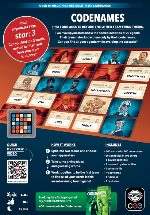 Codenames Second Edition | Boardgame | Czech Games — Heroes World