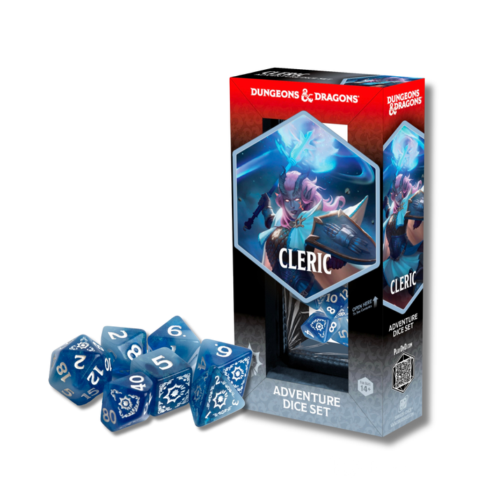 Cleric: White/Blue | Dungeons & Dragons RPG Adventure Dice Set | Sirius Dice