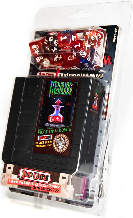 1UP Dice Elixir of Vitality | RPG Polyhedral Dice Set | Infinite Black