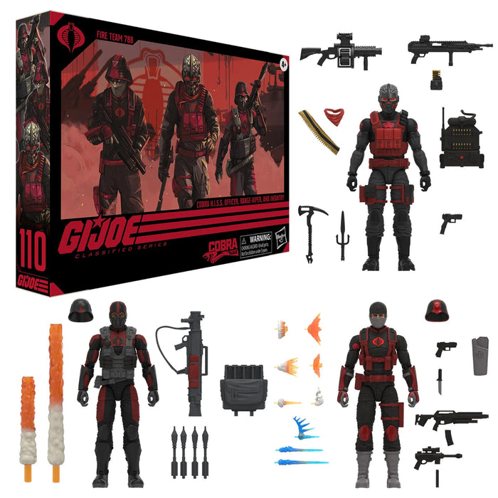 GI Joe Classified Series Cobra H.I.S.S. Officer, Range-Viper & Infantry Exclusive Action Figure 3-Pack [Fire Team 788]