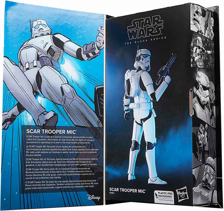 Star Wars The Black Series 6 Inch Action Figure Comic Cover - Scar Trooper Mic